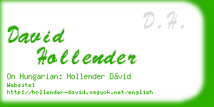 david hollender business card