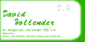 david hollender business card